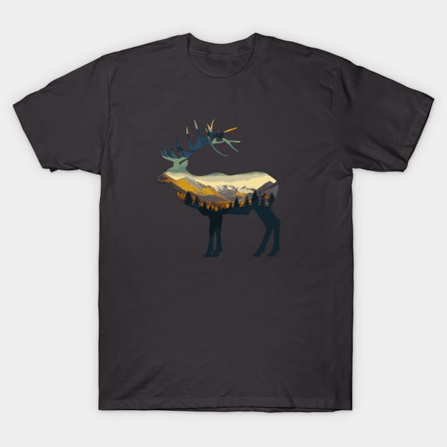 North American Elk T-Shirt by Wintrly
